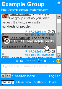 Chatango provides multiple moderation mechanisms that allow group chat owne...